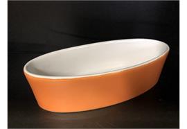 Steingut-oval L: 210 mm B: 90 mm orange