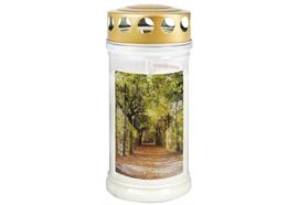 Gedenk-Kerze "Baum-Allee" D:75 mm H:170mm