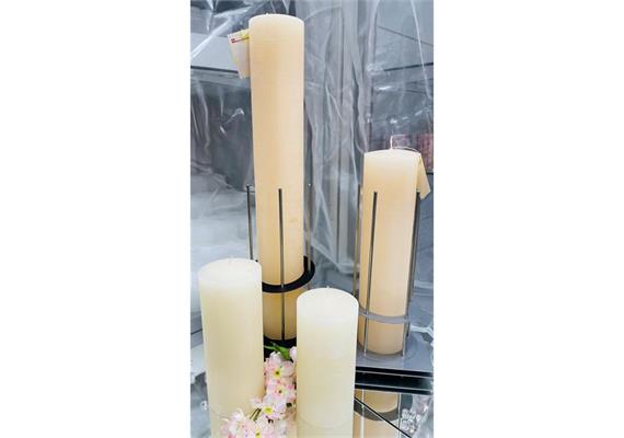 Raureif-Stumpen D: 100mm H: 800mm weiss