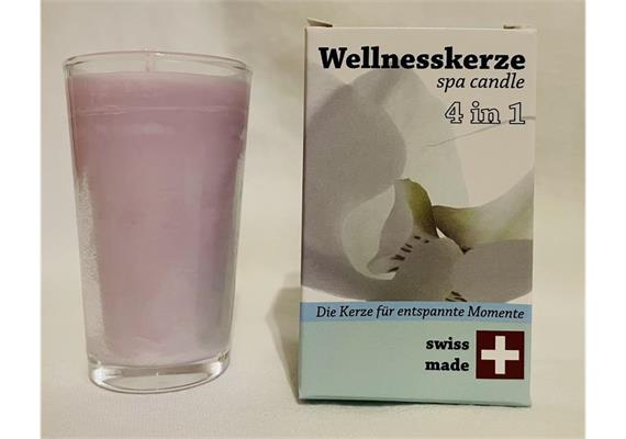 Wellnesskerze im Glas 50/90 mit Duft lavendel (fli