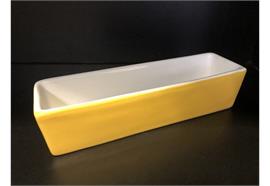 Steingut-rechteckig L: 210 mm B: 60 mm gelb
