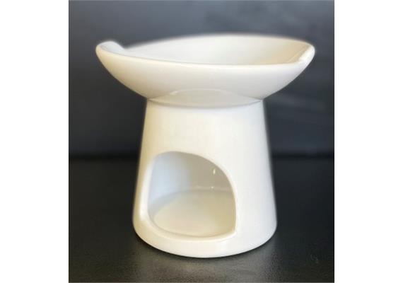 Teelicht Duftlampe D:90 mm H: 110 mm weiss
