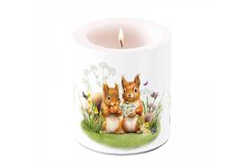 Laternenkerze kleine Eichhörnchen D:100 mm H:100 m
