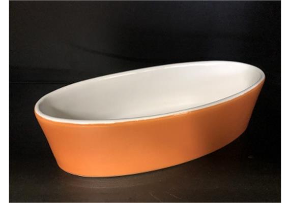 Steingut-oval L: 210 mm B: 90 mm orange